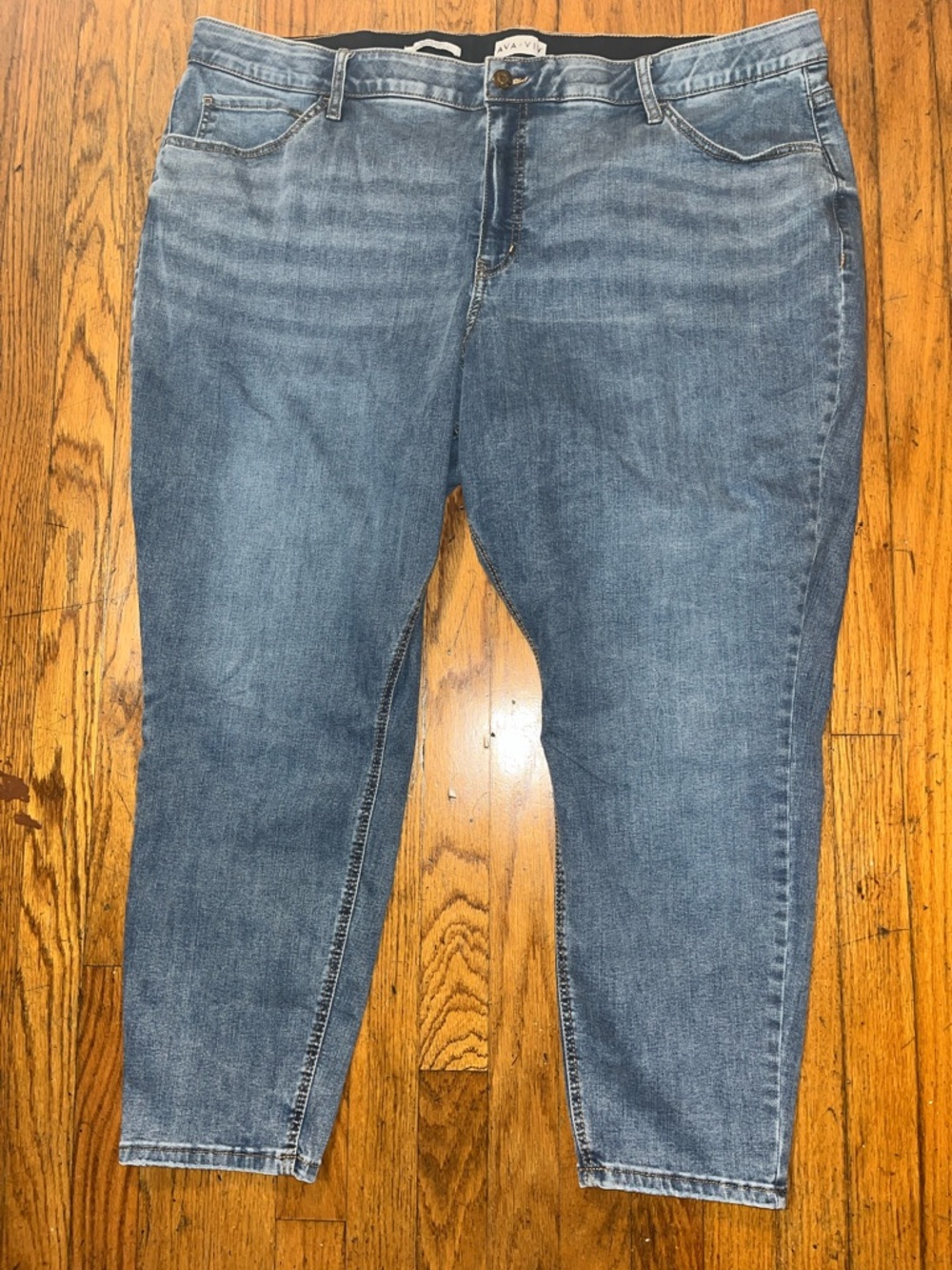 Ava & Viv High Rise Skinny Women’s Blue Denim Jeans Size 26 - Picture 5 of 10